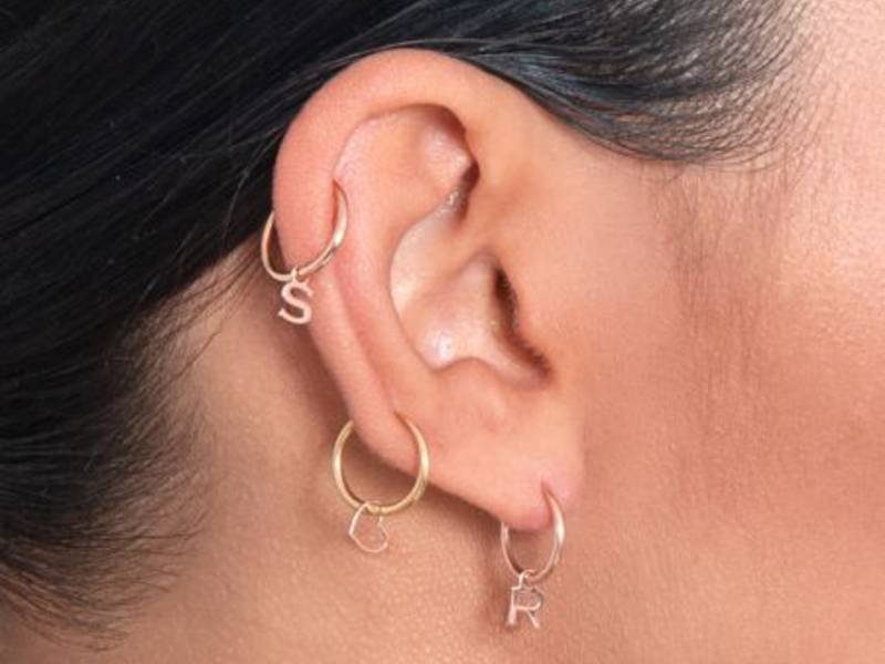 SINGLE ROSE GOLD HOOP PIERCING LUXURY PIERCING MAMAN ET SOPHIE ORPCR